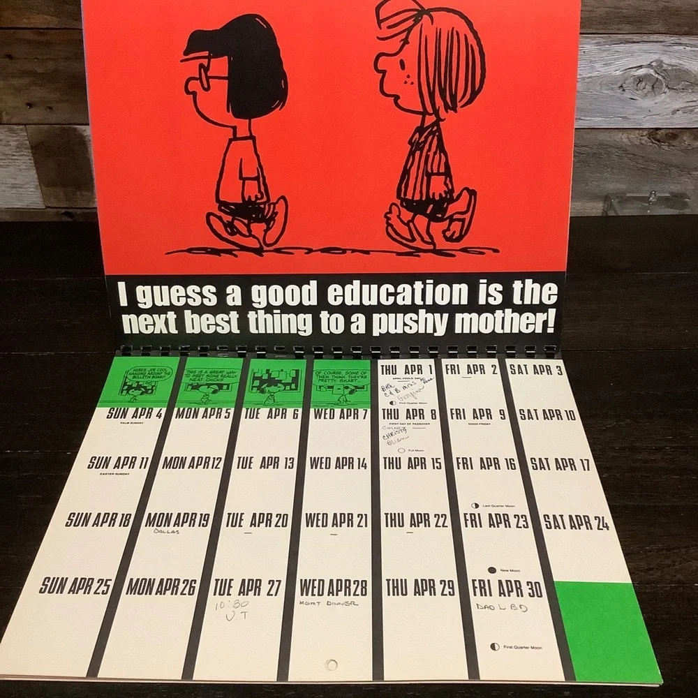 Snoopy 1982 Week by Week Charlie Brown